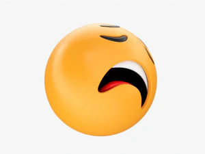Emoji 007 Weary 3D Model
