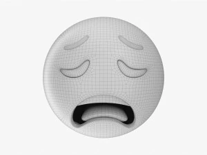 Emoji 007 Weary 3D Model