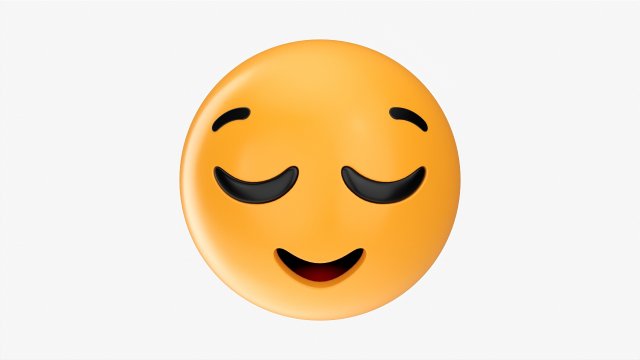 Emoji 008 Relieved 3D 模型 .c4d .max .obj .3ds .fbx .stl .blend 