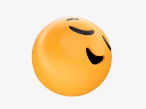 Emoji 008 Relieved 3D Model