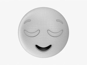 Emoji 008 Relieved 3D Model
