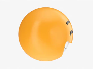 Emoji 009 White Smile With Eyes Closed 3D Model