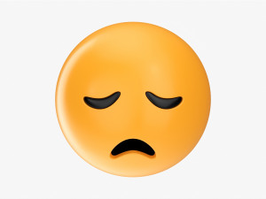 Emoji 010 Disappointed 3D Model