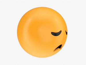 Emoji 010 Disappointed Model 3D
