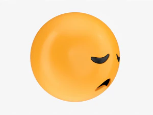 Emoji 010 Disappointed 3D Model