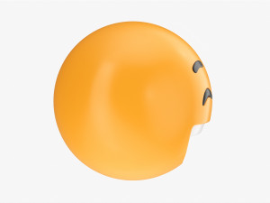 Emoji 011 White Smile With Eyes Closed Modelo 3D