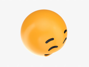 Emoji 011 White Smile With Eyes Closed Modelo 3D