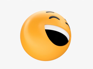 Emoji 011 White Smile With Eyes Closed Modelo 3D