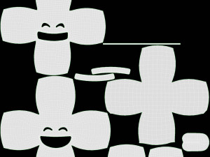Emoji 011 White Smile With Eyes Closed Modelo 3D