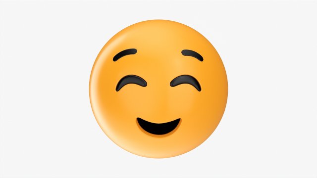 Emoji 012 Smiling With Eyes Closed Modelo 3D .c4d .max .obj .3ds .fbx .stl .blend 