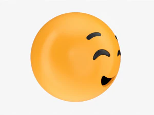 Emoji 012 Smiling With Eyes Closed 3D Model