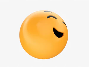 Emoji 012 Smiling With Eyes Closed 3D Model