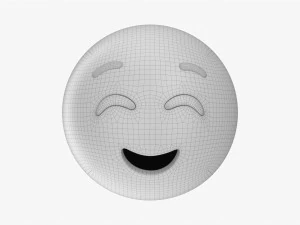 Emoji 012 Smiling With Eyes Closed 3D Model