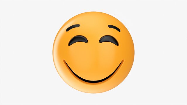 Emoji 013 Large Smiling With Eyes Closed Modelo 3D .c4d .max .obj .3ds .fbx .stl .blend 