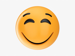 Emoji 013 Large Smiling With Eyes Closed 3D Model