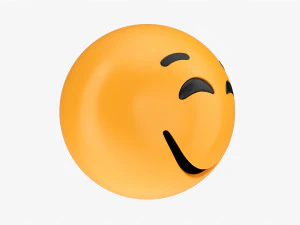 Emoji 013 Large Smiling With Eyes Closed 3D Model