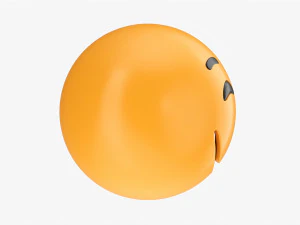 Emoji 013 Large Smiling With Eyes Closed 3D Model