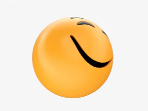 Emoji 013 Large Smiling With Eyes Closed 3D Model