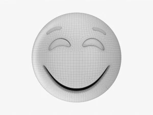 Emoji 013 Large Smiling With Eyes Closed 3D Model
