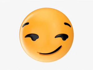 이모티콘 014 스마일 3D 모델