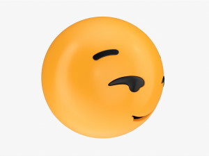Emoji 014 Smirking Model 3D