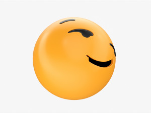 Emoji 014 Smirking Model 3D