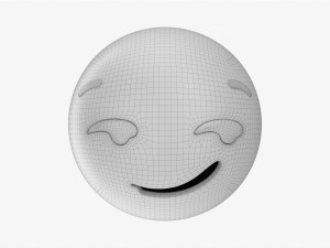 Emoji 014 Smirking Model 3D