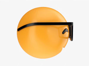 Emoji 015 Smiling With Glasses 3D Model