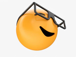 Emoji 015 Smiling With Glasses 3D Model