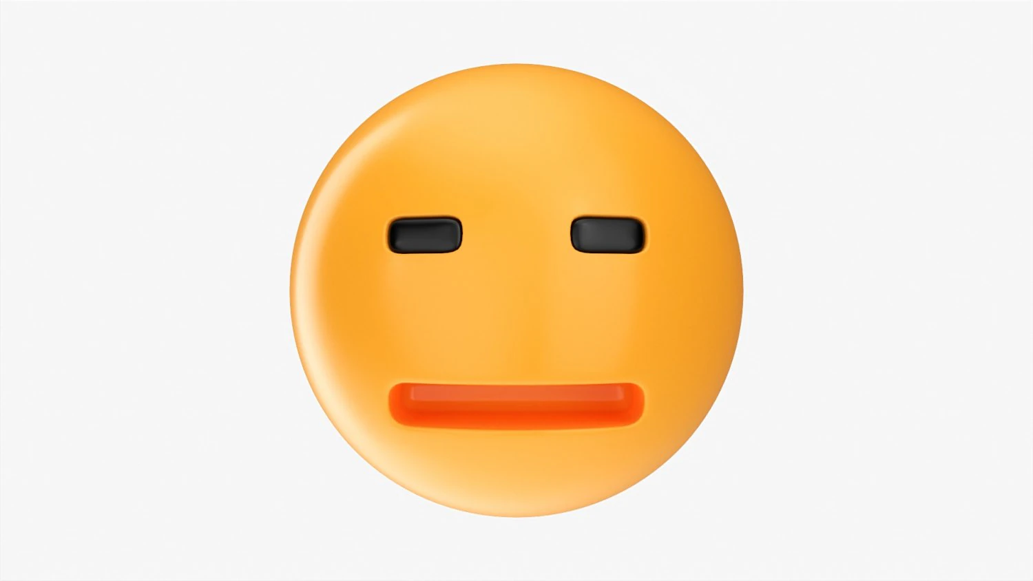 Emoji 016 Expressionless 3D Model .c4d .max .obj .3ds .fbx .stl .blend 