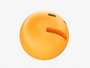 Emoji 016 Expressionless 3D Модель