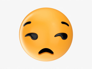 Emoji 017 Unamused 3D 模型