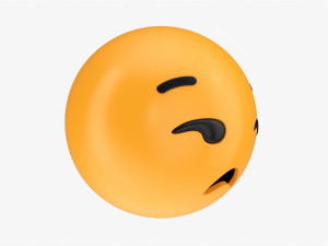 Emoji 017 Unamused 3D मॉडल