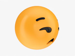 Emoji 017 Unamused 3D Model