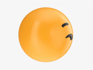 Emoji 017 Unamused 3D Model