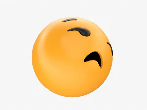 Emoji 017 Unamused 3D Model