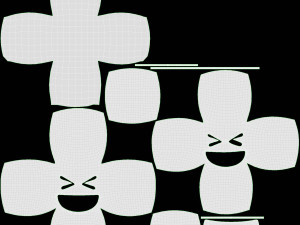 Emoji 018 White Smiling With Tightly Closed Eyes Modelo 3D