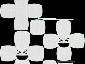 Emoji 018 White Smiling With Tightly Closed Eyes 3D Model