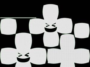 Emoji 019 White Smiling With Tightly Closed Eyes 3D Модель