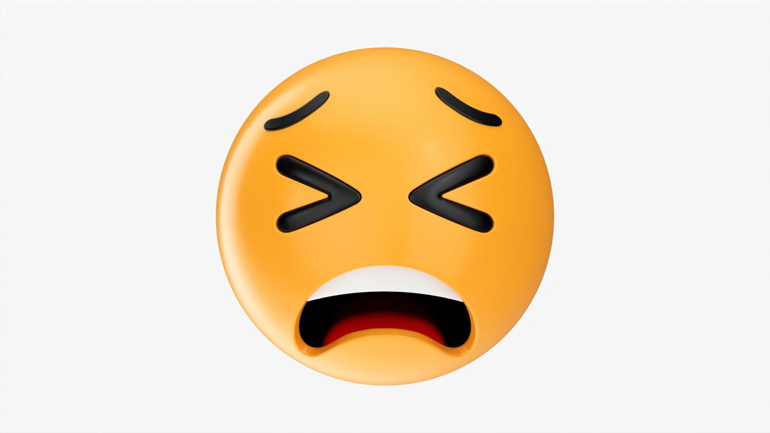 Emoji 020 Stanco con gli occhi ben chiusi Modello 3D .c4d .max .obj .3ds .fbx .stl .blend 