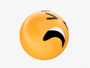 Emoji 020 Weary With Tightly Closed Eyes 3D-Modell