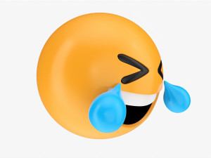 Emoji 021 White Smiling With Tears 3D Модель