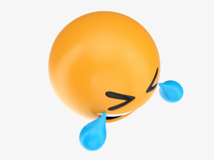 Emoji 021 White Smiling With Tears 3D Модель