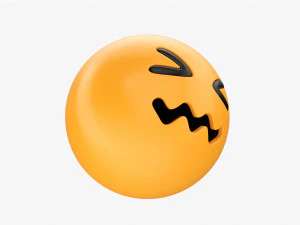Emoji 023 Confounded 3D Model
