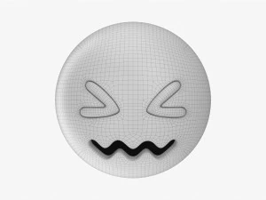 Emoji 023 Confounded 3D Model