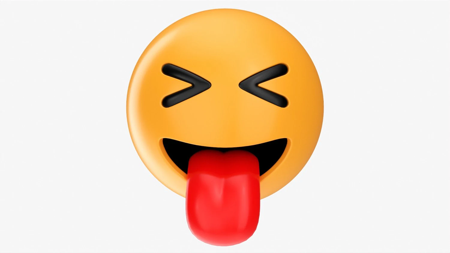 Emoji 025 Lengua Fuera Con Los Ojos Bien Cerrados Modelo 3D .c4d .max .obj .3ds .fbx .stl .blend 
