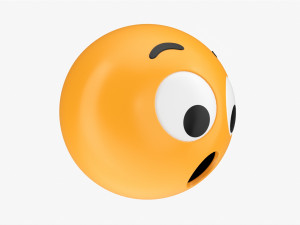Emoji 027 Speechless With Big Eyes Modèle 3D