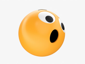 Emoji 027 Speechless With Big Eyes Modèle 3D