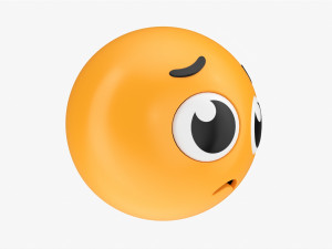 Emoji 028 Disappointed With Big Eyes 3D Model