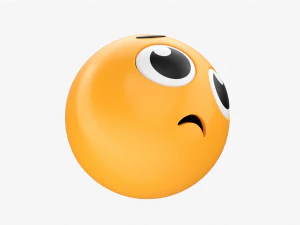 Emoji 028 Deluso dagli occhi grandi Modello 3D
